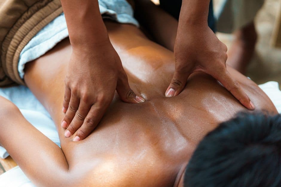 Sessão de massagem terapêutica
